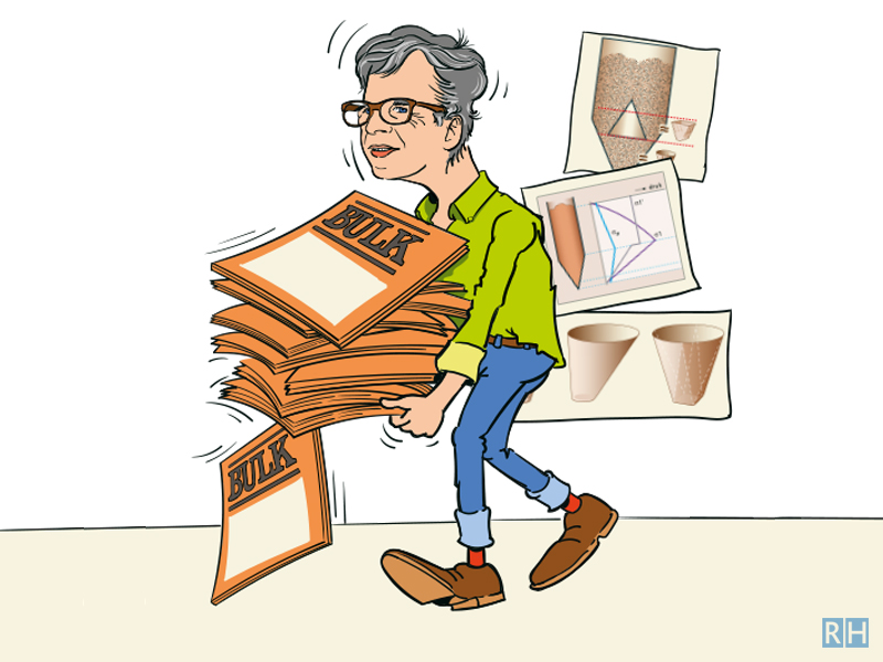 cartoon-illustratie, Afscheid Hoofdredacteur vakblad Bulk